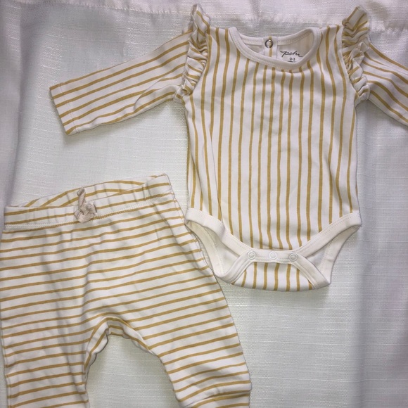 Other - Hallmark Yellow Striped Matching Set -